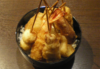 ボリューム満点 串かつ丼
